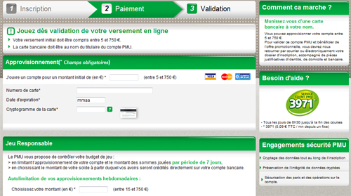 paiement pour jouer pmu.fr